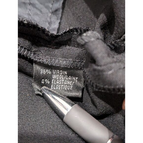 Lafayette 148 Back High Waist Wide Leg Wool Crepe Office Dress Trouser Pants, 4 - Picture 9 of 11